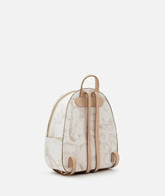 Carica l&#39;immagine nel visualizzatore di Gallery, Alviero Martini 1^A Classe Zaino Geo White Con Inserti Frontali In Pelle E033 - STANGA Pelletteria
