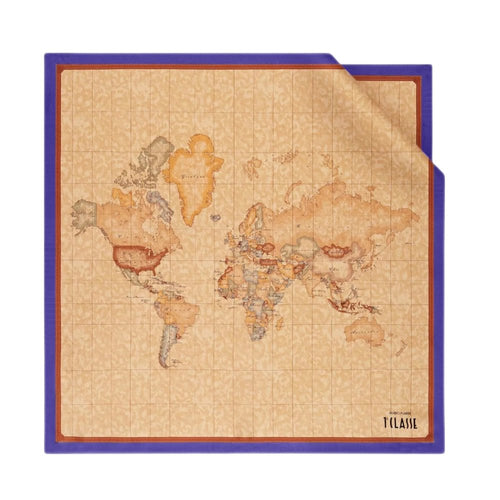 Alviero Martini 1^Classe Foulard Geo Classic in seta 70 x 70 Indaco 3170 - STANGA Pelletteria