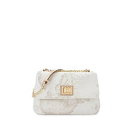 Alviero Martini 1^Classe Geo White tracolla con patta Bianca E034 - STANGA Pelletteria