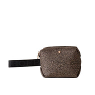 Borbonese Cosmetic Case Con Maniglia Small Op Natural Black - STANGA Pelletteria