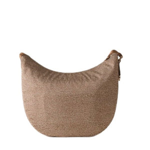 Borbonese Luna Bag Medium Beige/Marrone - STANGA Pelletteria