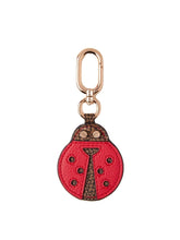Carica l&#39;immagine nel visualizzatore di Gallery, Borbonese Portachiavi Coccinella Op/Naturale Coral Red - STANGA Pelletteria
