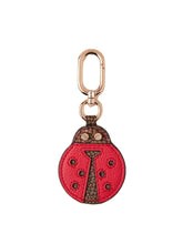 Carica l&#39;immagine nel visualizzatore di Gallery, Borbonese Portachiavi Coccinella Op/Naturale Coral Red - STANGA Pelletteria
