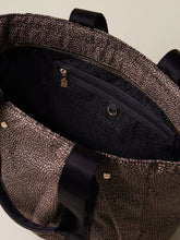 Carica l&#39;immagine nel visualizzatore di Gallery, Borbonese Shopper Cloudette Medium Op/Naturale Nero - STANGA Pelletteria
