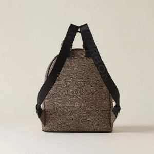Borbonese Zaino Medium Op Natural Black - STANGA Pelletteria