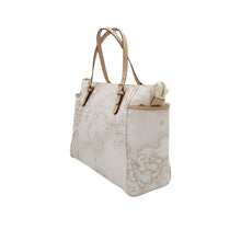 Carica l&#39;immagine nel visualizzatore di Gallery, Borsa Alviero Martini 1^ Classe Geo White a mano con tracolla E002 - STANGA Pelletteria
