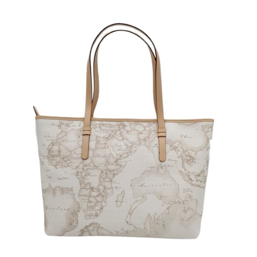 Alviero Martini 1^Classe Borsa Shopping grande Geo White D007