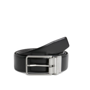 Calvin Klein Cintura Double-Face In Pelle Black Pebble/Black Smooth - STANGA Pelletteria
