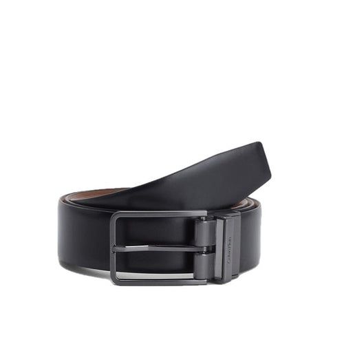 Calvin Klein Cintura Double-Face In Pelle Black/Leather - STANGA Pelletteria