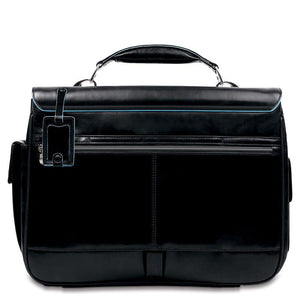 Cartella due tasche due chiusure in pelle porta computer Blue Square Piquadro - STANGA Pelletteria