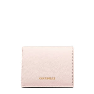 Coccinelle Metallic Soft Wallet Small Creamy Pink - STANGA Pelletteria