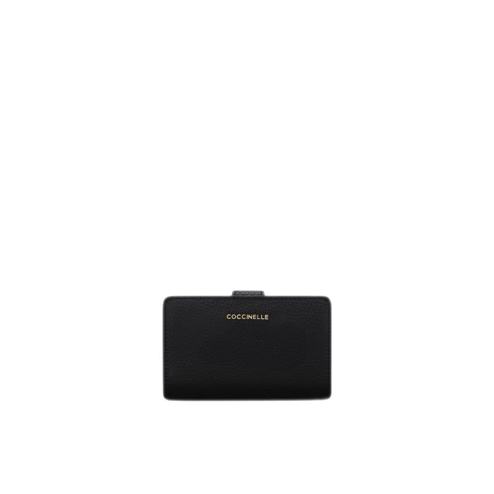 Coccinelle Portafoglio Metallic Soft Nero STANGA Pelletteria