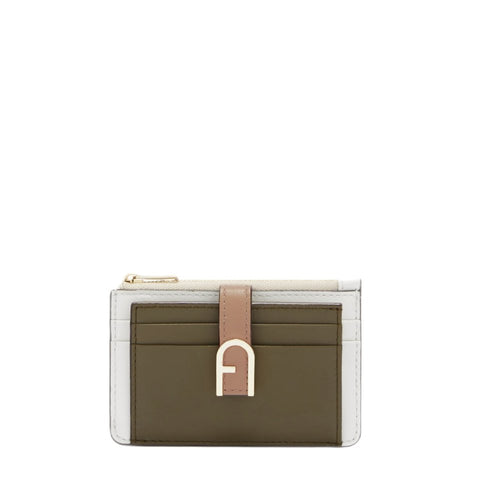 Furla Flow S Porta Carte Di Credito Sage/Greige/Marshmallow - STANGA Pelletteria