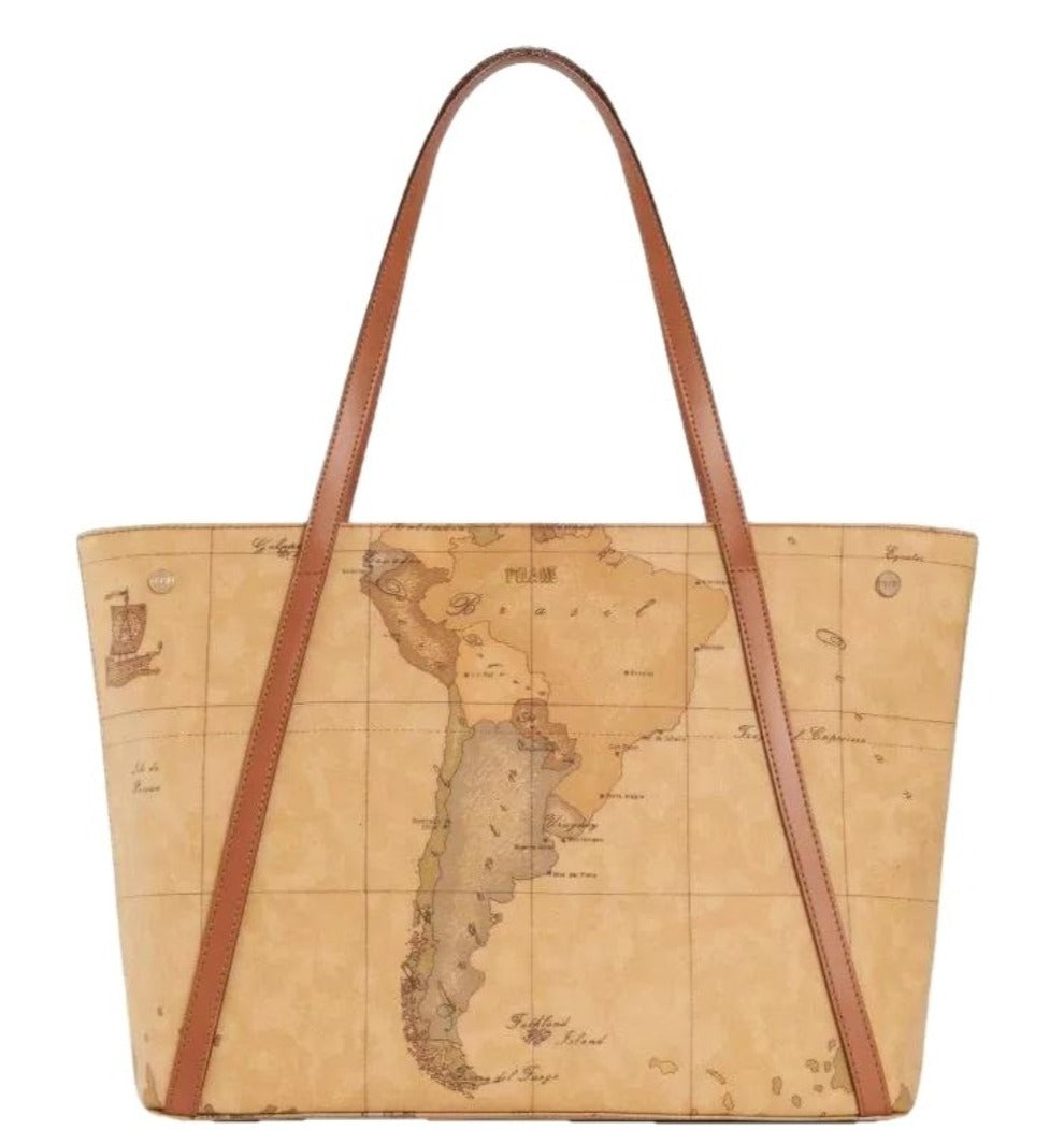 Geo Classic Shopping bag con borchiette grande Alviero Martini 1^Classe - STANGA Pelletteria
