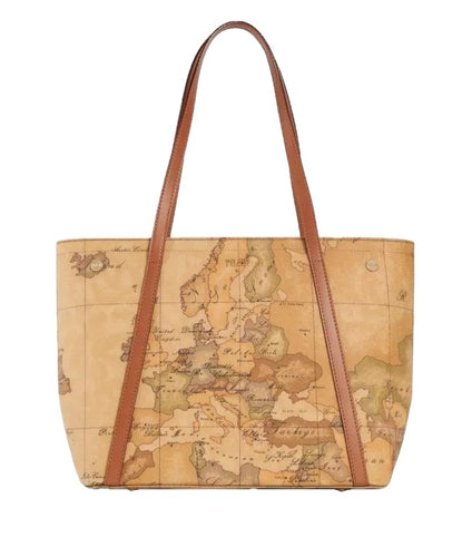 Geo Classic Shopping bag con borchiette media Alviero Martini 1^Classe - STANGA Pelletteria