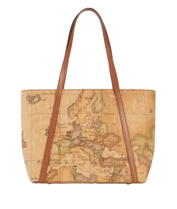 Geo Classic Shopping bag con borchiette media Alviero Martini 1^Classe - STANGA Pelletteria