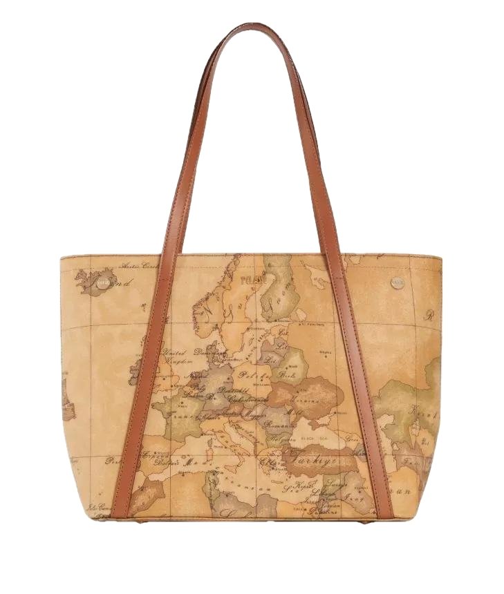 Geo Classic Shopping bag con borchiette media Alviero Martini 1^Classe - STANGA Pelletteria