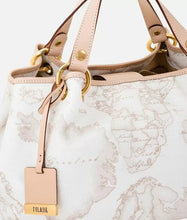 Carica l&#39;immagine nel visualizzatore di Gallery, Geo White Borsa media a mano - STANGA Pelletteria

