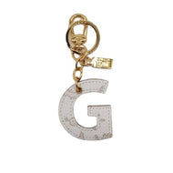 Lettera G portachiavi Geo White Alviero Martini 1^ Classe P00G - STANGA Pelletteria