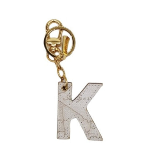 Lettera K Portachiavi Geo White Alviero Martini 1^A Classe P00K - STANGA Pelletteria