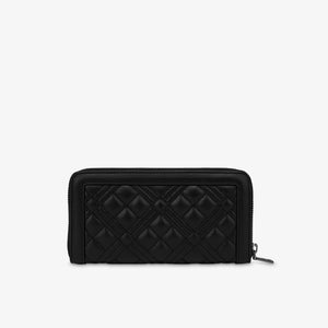 Love Moschino Portafoglio Zip Around Quilted Nero - STANGA Pelletteria