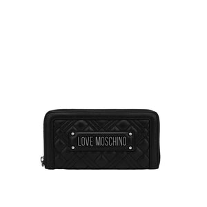 Love Moschino Portafoglio Zip Around Quilted Nero - STANGA Pelletteria