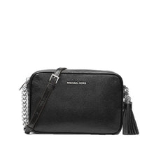Carica l&#39;immagine nel visualizzatore di Gallery, Michael Kors Borsa A Tracolla Ginny In Pelle Nero - STANGA Pelletteria
