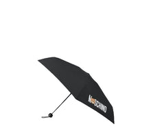 Carica l&#39;immagine nel visualizzatore di Gallery, Moschino Ombrello Supermini Teddy Logo Nero - STANGA Pelletteria

