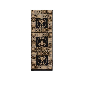 Moschino Sciarpa Lettering Nero/Oro - STANGA Pelletteria