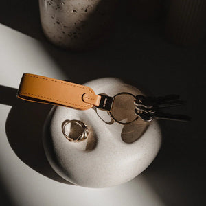 Orbitkey Portachiavi Ad Anello in Pelle Orange - STANGA Pelletteria