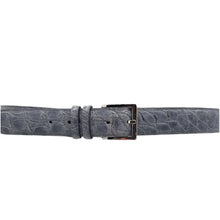 Carica l&#39;immagine nel visualizzatore di Gallery, Orciani Cintura classica Cocco Fianco Lucido in coccodrillo 3 cm Grigio - STANGA Pelletteria
