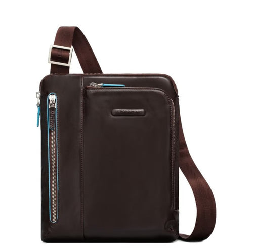 Piquadro Borsello porta iPad/iPad®Air, doppia tasca frontale Blue Square Mogano - STANGA Pelletteria