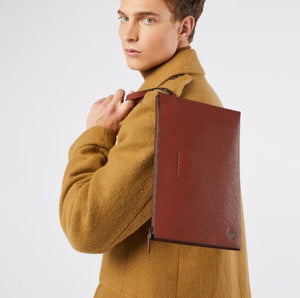 Piquadro Pochette uomo grande porta iPad® Stationery Cuoio - STANGA Pelletteria