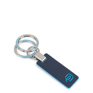 Portachiavi Piquadro con inserto in pelle Blue Square Blu2 - STANGA Pelletteria