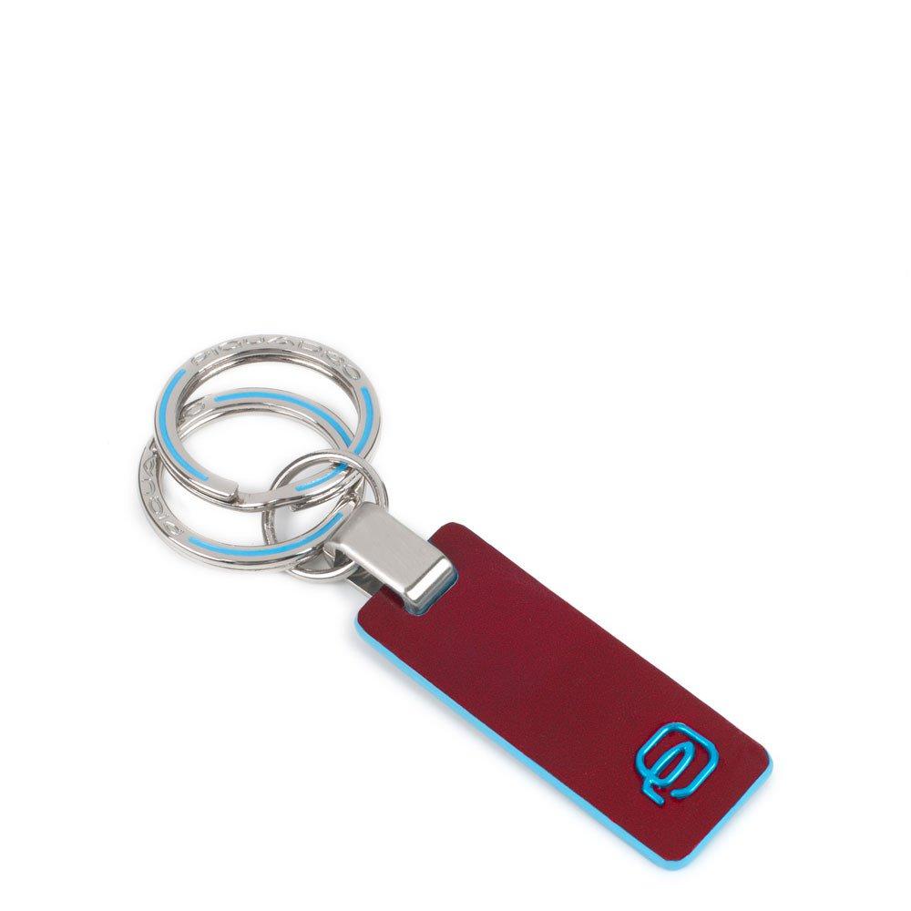 Portachiavi Piquadro con inserto in pelle Blue Square Rosso - STANGA Pelletteria