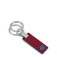 Portachiavi Piquadro con inserto in pelle Blue Square Rosso - STANGA Pelletteria