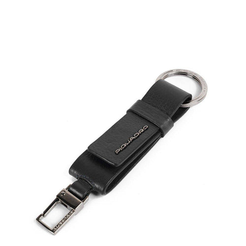 Portachiavi Piquadro con moschettone Modus Special Nero - STANGA Pelletteria