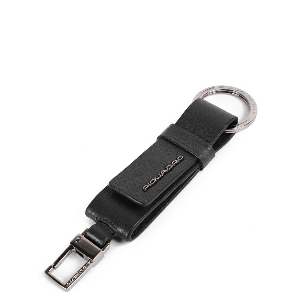 Portachiavi Piquadro con moschettone Modus Special Nero - STANGA Pelletteria