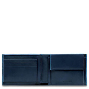 Portafoglio con porta documenti e RFID Blue Square - STANGA Pelletteria