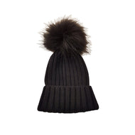 Riviera Cashmere Cuffia con Con Pompon in Volpe - STANGA Pelletteria
