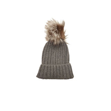 Carica l&#39;immagine nel visualizzatore di Gallery, Riviera Cashmere Cuffia con Con Pompon in Volpe - STANGA Pelletteria
