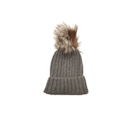 Riviera Cashmere Cuffia con Con Pompon in Volpe - STANGA Pelletteria