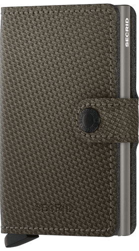 Secrid Miniwallet Carbon Khaki - STANGA Pelletteria