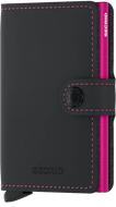 Secrid Miniwallet Matte Black-Fucsia - STANGA Pelletteria