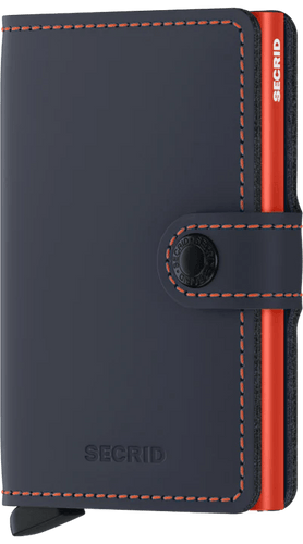 Secrid Miniwallet Matte Nightblue & Orange - STANGA Pelletteria