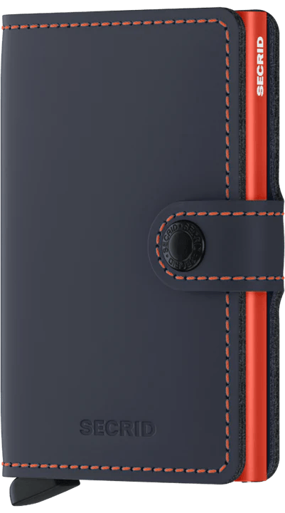Secrid Miniwallet Matte Nightblue & Orange - STANGA Pelletteria