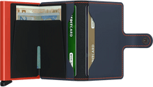 Carica l&#39;immagine nel visualizzatore di Gallery, Secrid Miniwallet Matte Nightblue &amp; Orange - STANGA Pelletteria
