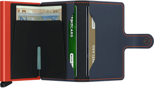 Secrid Miniwallet Matte Nightblue & Orange - STANGA Pelletteria