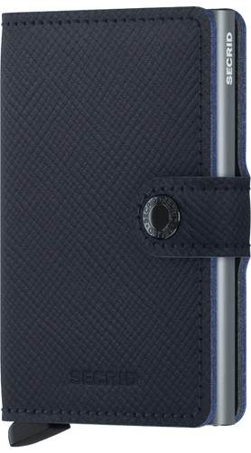 Secrid MIniwallet Saffiano Navy - STANGA Pelletteria