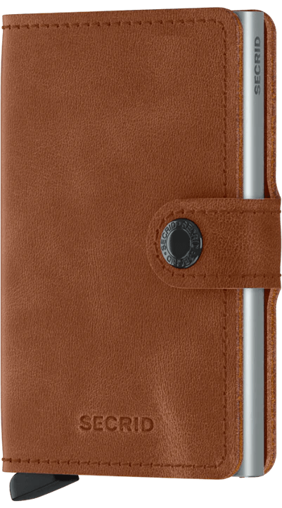 Secrid Miniwallet Vintage Cognac-Silver - STANGA Pelletteria